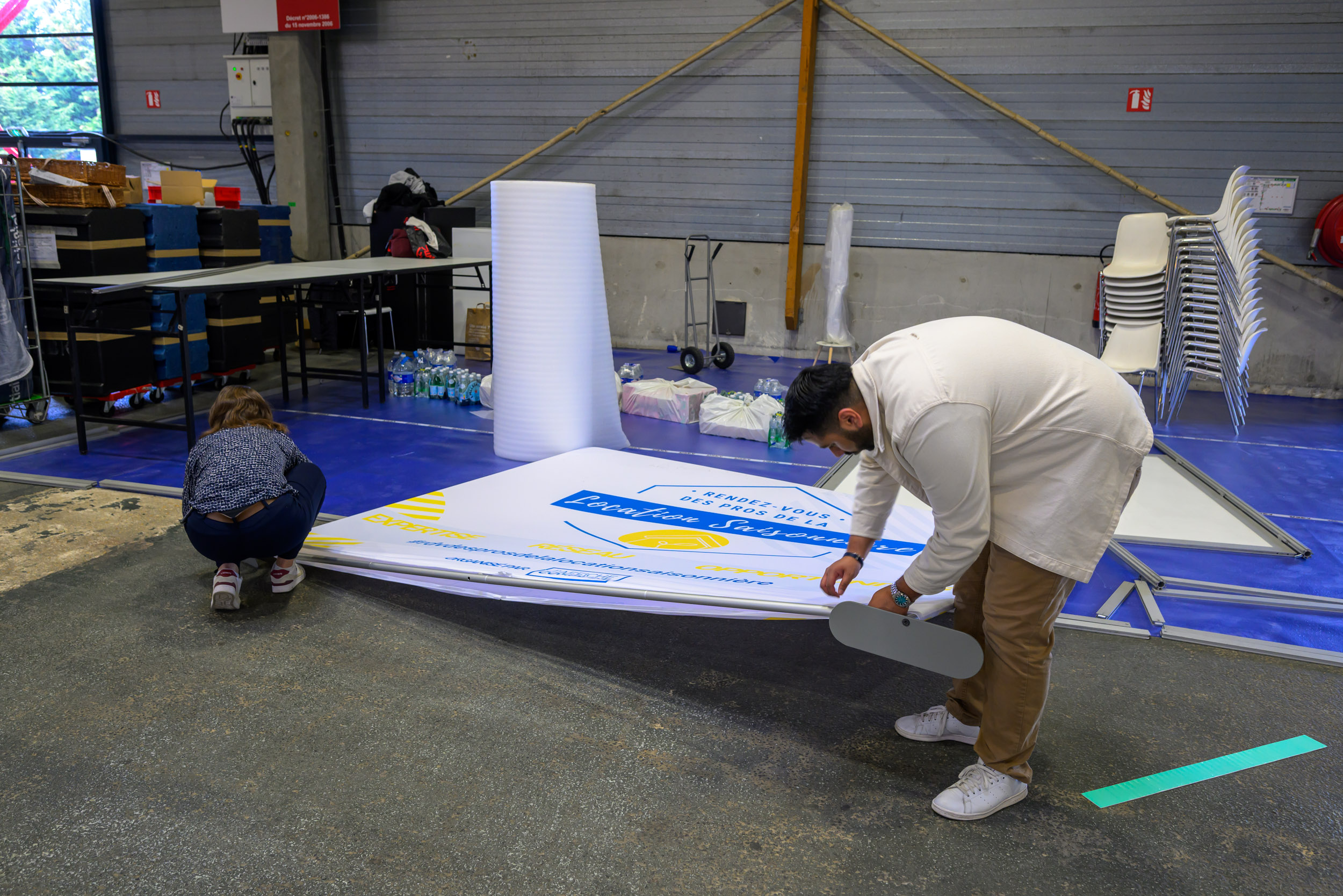 préparatif du salon